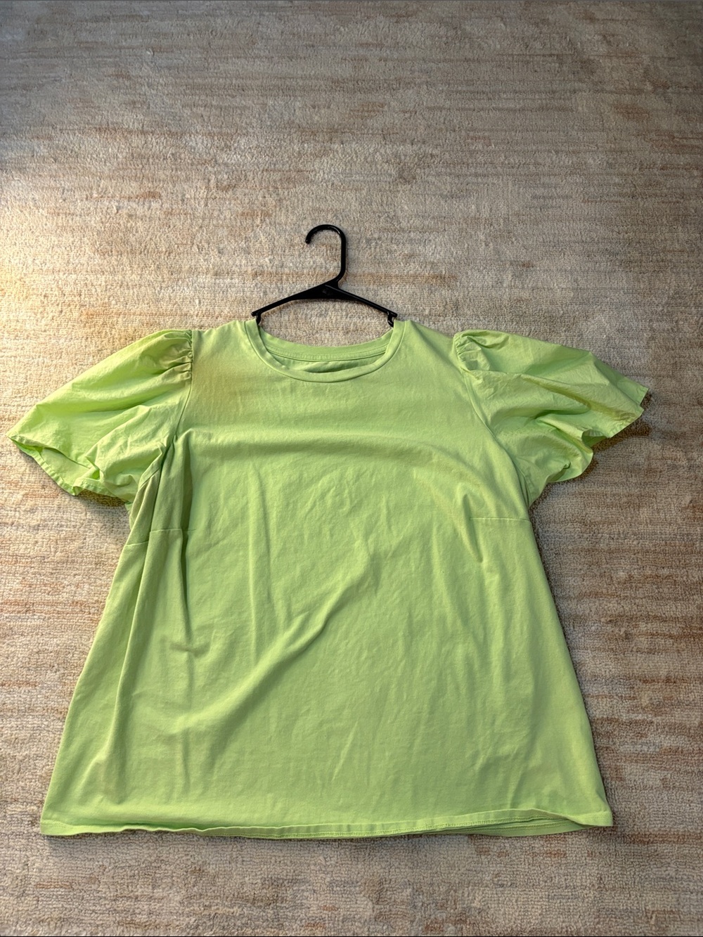 a new day Neon Green Puff Sleeve Tee